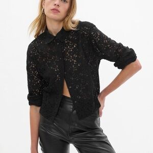 GAP Black Lace Women's Blouse